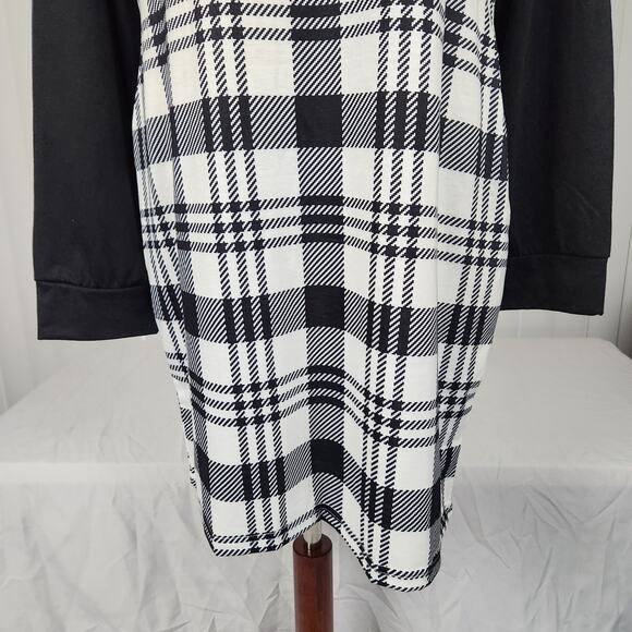 Plaid Cami Bodycon Dress with Solid Long Sleeve Crop Tee Women's Size 14 NWOT - Picture 10 of 15